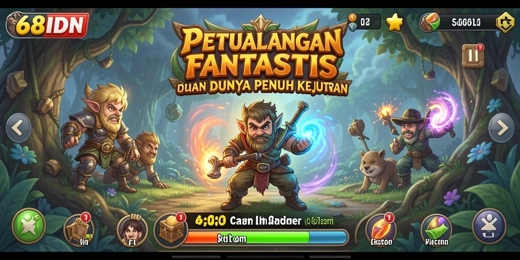 Tampilan gameplay yang menakjubkan dalam dunia petualangan 68IDN.