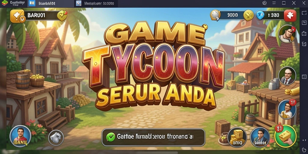 Screenshot gameplay BARU01 menampilkan aktivitas manajemen yang dinamis.