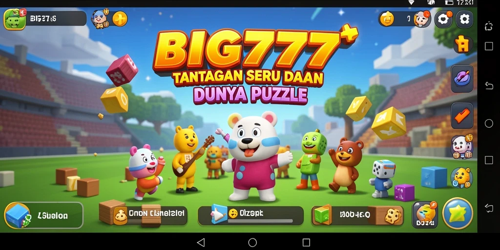 Screenshot menunjukkan gameplay seru dalam BIG77 dengan berbagai teka-teki menantang.