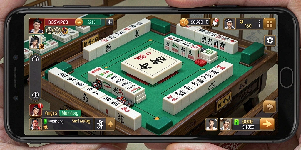 Tampilan gameplay seru dan menantang dari BOSVIP88 di Mahjong.