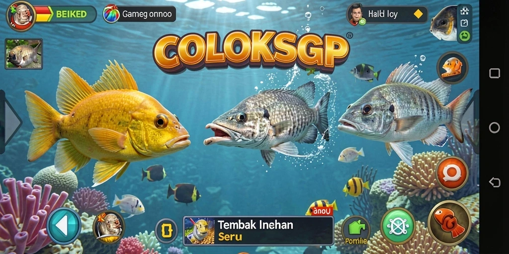 Tangkapan layar utama COLOKSGP menunjukkan aksi Tembak Ikan yang mendebarkan.