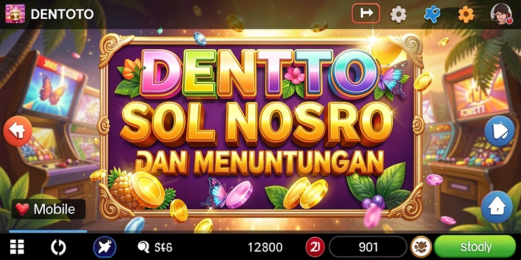 Screenshot gameplay DENTOTO yang menampilkan aksi slot yang mendebarkan.