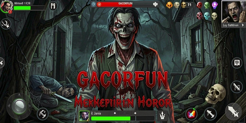 Gameplay GACORFUN menakutkan dengan suasana yang mencekam.