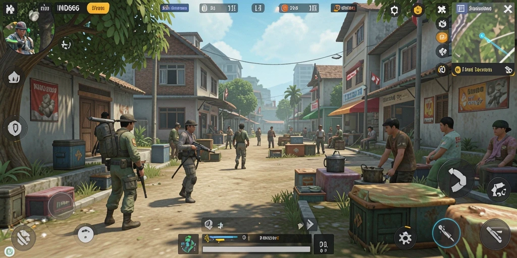Tangkapan layar IND666 menampilkan gameplay simulasi yang interaktif dan menarik.
