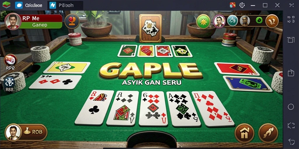 Tampilan gameplay Gaple yang menarik dan interaktif.