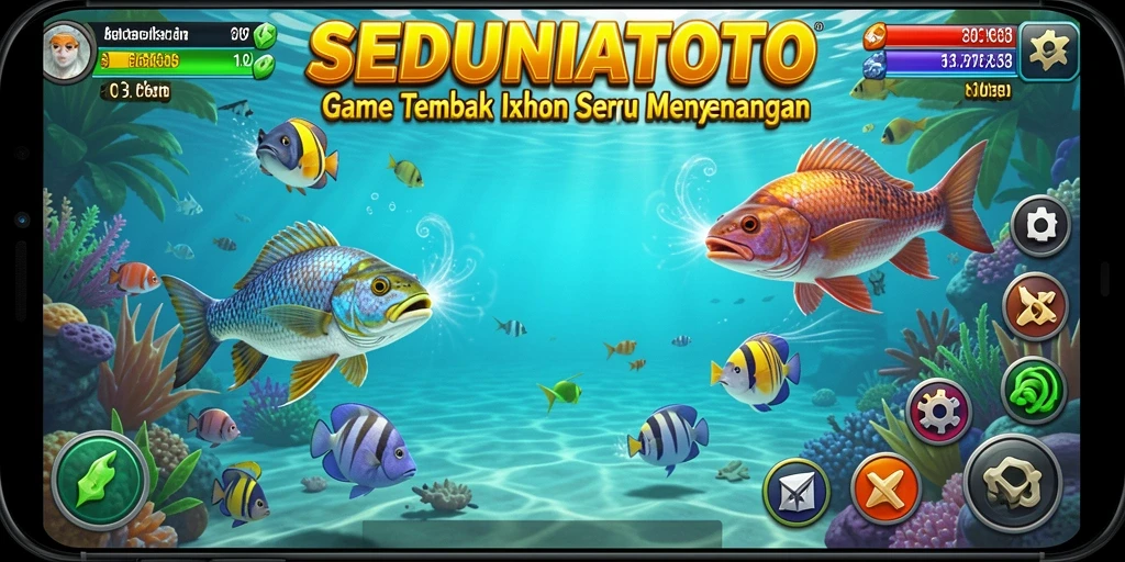 Gameplay menarik dari SEDUNIATOTO saat menembak ikan.