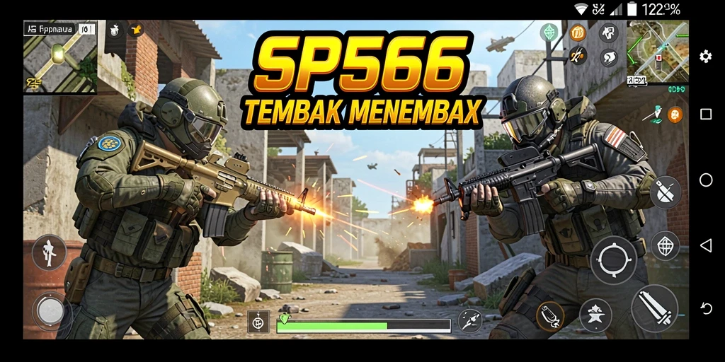 Gameplay SP666 yang intens dan mendebarkan dalam mode TPS.