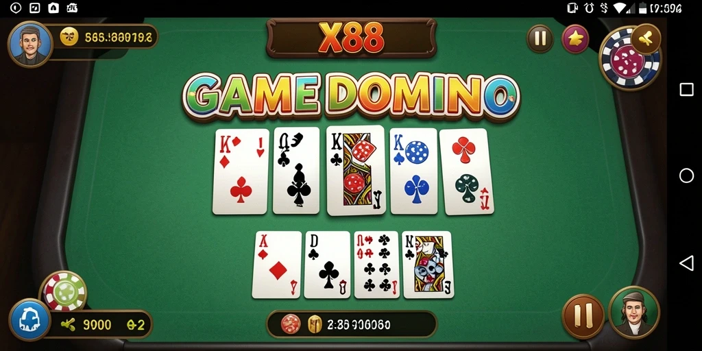 Tampilan gameplay domino yang seru dan mengasyikkan.