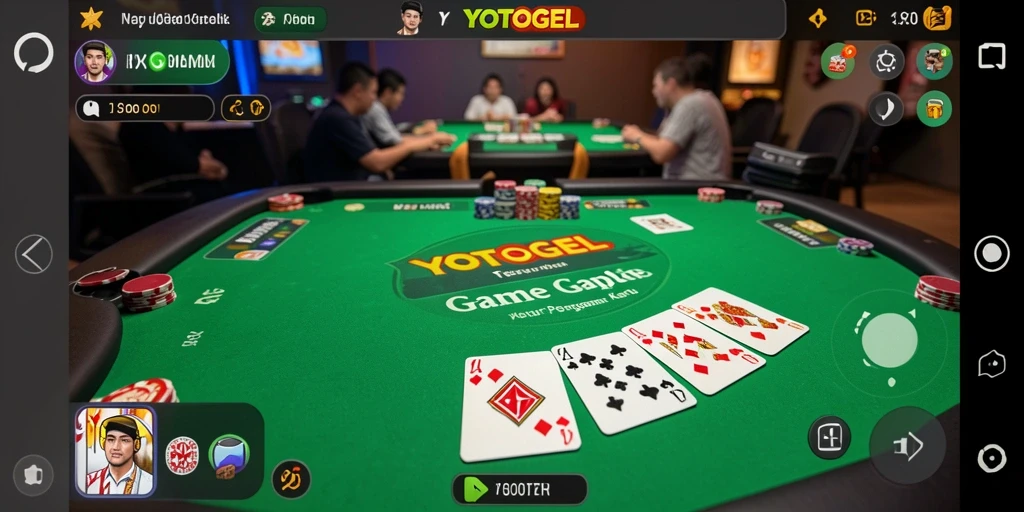 Screenshot gameplay YOTOGEL menampilkan aksi seru permainan Gaple.